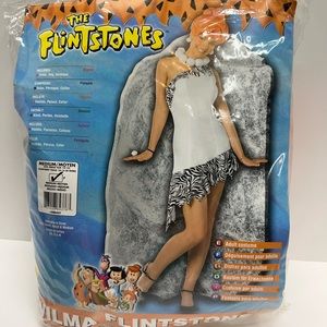 New Rubie's Wilma Flintstone Adult Size Medium Halloween Costume, Dress 10-14